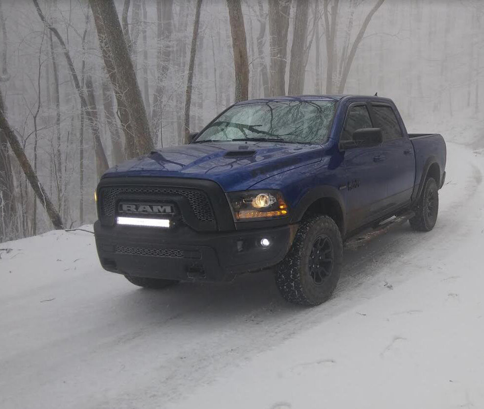 2018 Dodge RAM Rebel Installed Front Grille 20" LED Light Bar Kit