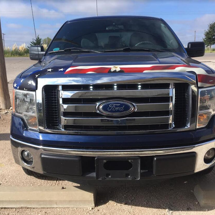 2012 Ford F150 Installed SVT Raptor Style LED Grille Lighting Kit