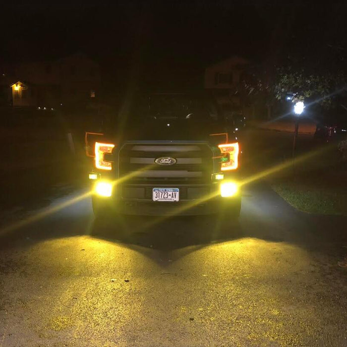 2015 Ford F150 Installed LED Headlight Bulbs