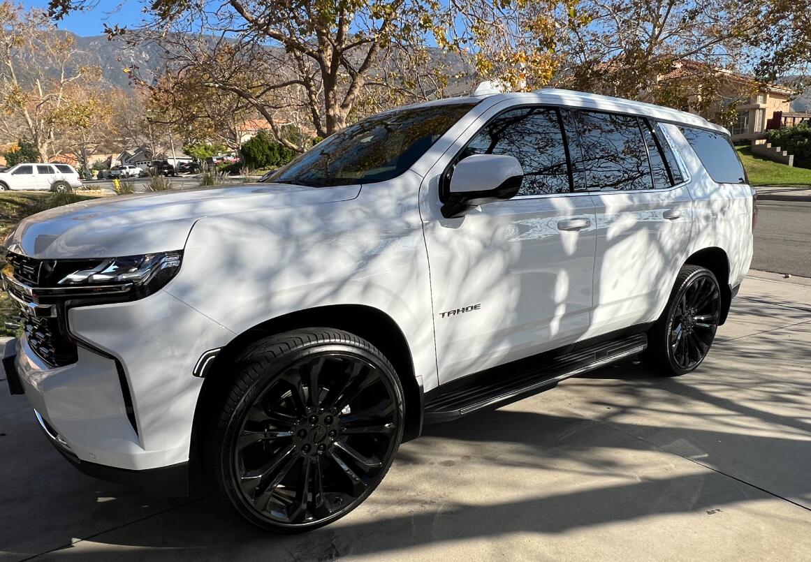 2023 Chevy tahoe  Installed Smoked Lens White Double-Stripe LED Side Markers