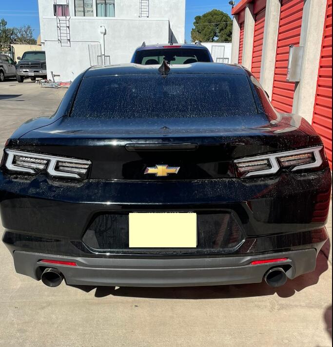 2019 Chevrolet Camaro Installed Smoked Lens F1 Style Strobe LED Trunk Lid Third Brake Bar