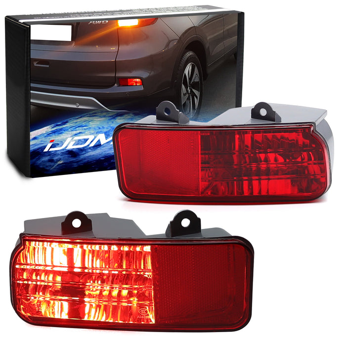 JDM Dual Full LED Rear Bumper Reflector Rear Fog Light Kit For Honda 2015-16 CRV