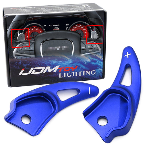 Blue Larger Aluminum Paddle Shifters For Challenger Charger Durango SRT/Hellcat