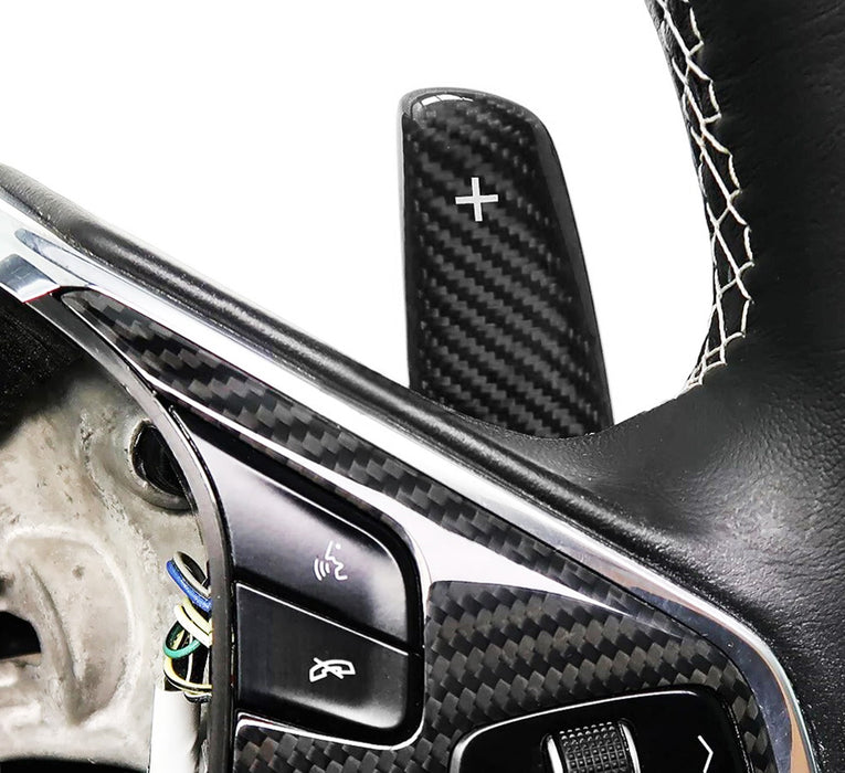 Gloss Black Real Carbon Fiber Paddle Shifter Replacement For 2020-up Corvette C8