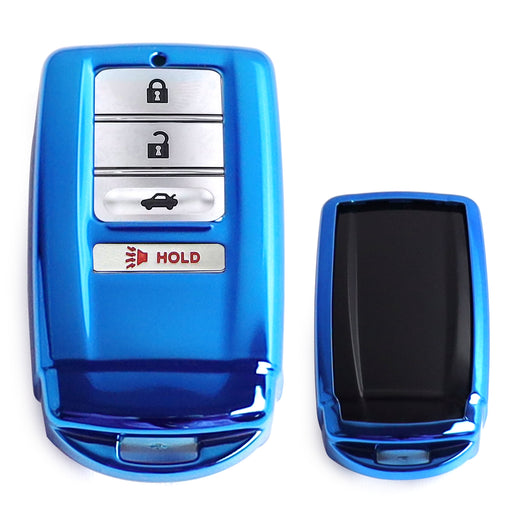 blue protective key fob case with face panel compatible with Acura RDX