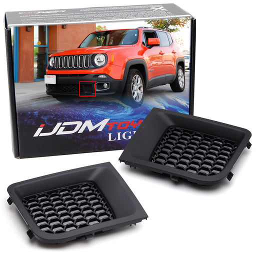 LH RH Lower Bumper Filler Insert Grille Bezels For Jeep 2015-18 Pre-LCI Renegade