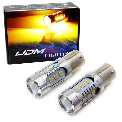 Amber Yellow 1156 BA15s LED Replacement Bulbs, Replace 7506 1141 1073 P21W 7527