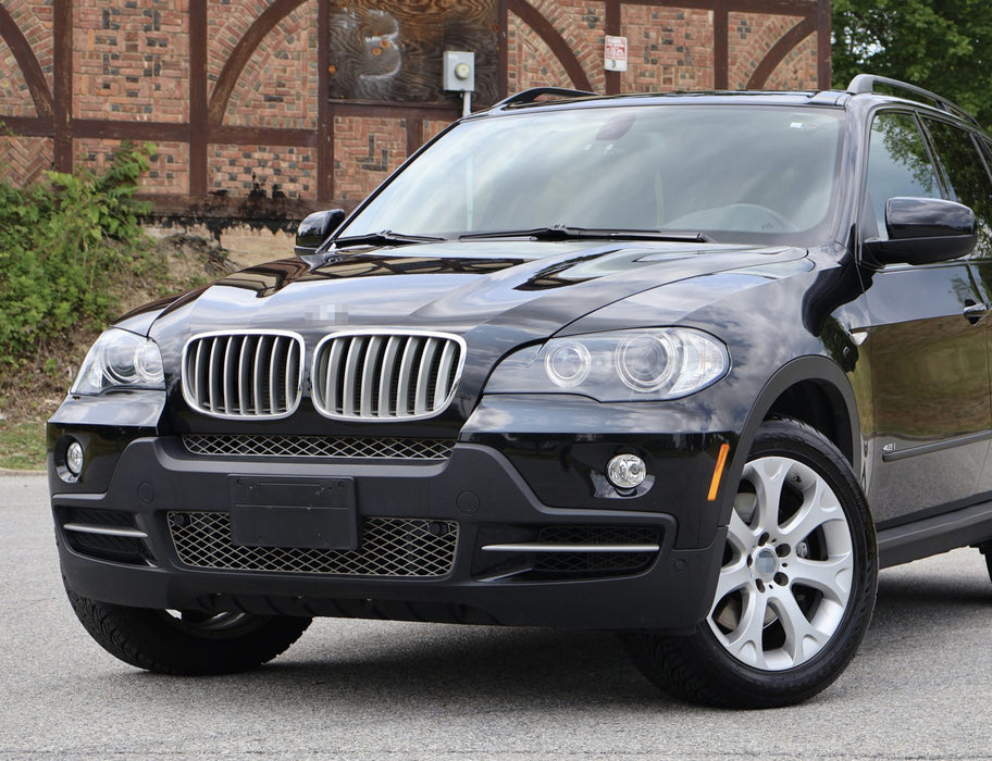 OE-Spec Lower Bumper Filler Grille Bezels w/ Silver Trims For BMW 2007-10 E70 X5