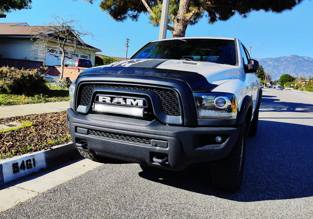 Grille Mount 21" LED Light Bar Kit w/Brackets + Relay For 2015-18 RAM 1500 Rebel