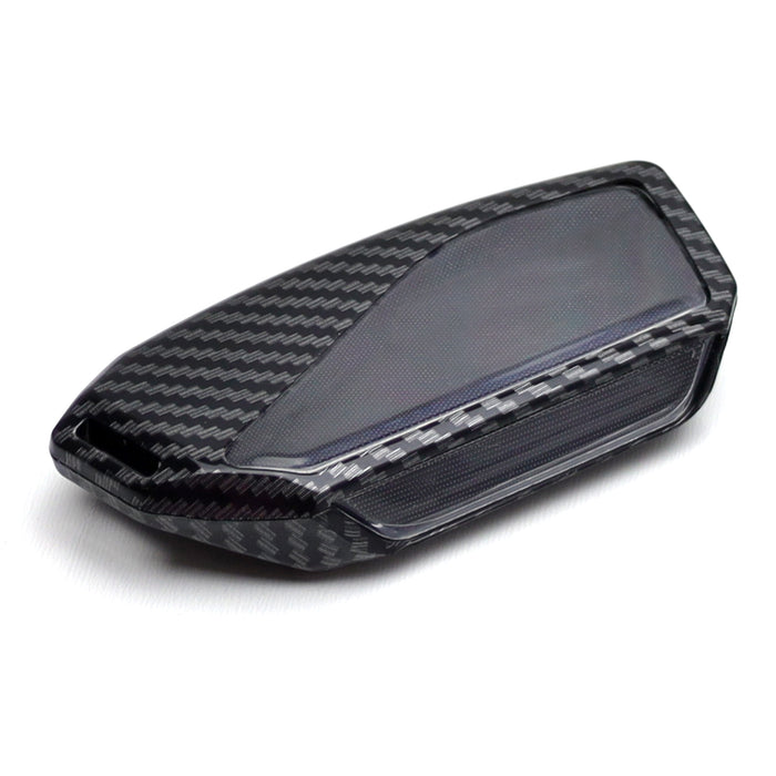 Black "Carbon Fiber" Hard Plastic Key Fob Case For 23+ BMW X5 X6 X7 iX i5 i7 5 7