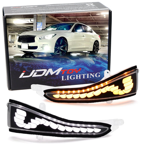 Side Mirror Sequential Blink LED Turn Signal Light For Infiniti Q50 Q70 Q60 QX30