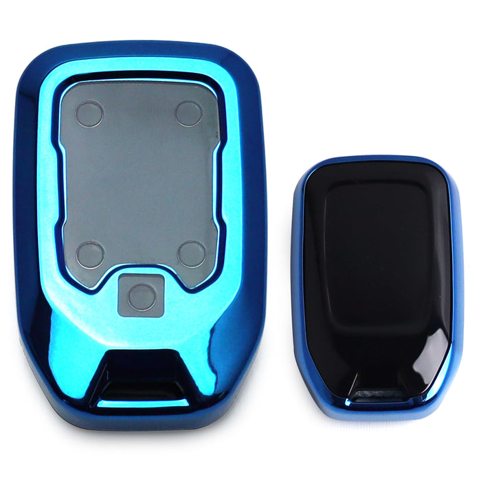 Blue TPU KeyFob Protective Case w/Face Panel Cover For GMC Acadia Terrain Sierra