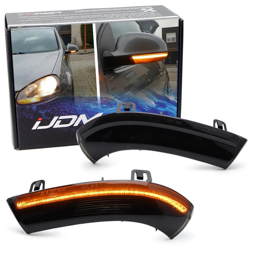 Smoked Side Mirror Sequential Blink Turn Signal Lights For VW MK5 Golf GTI R32