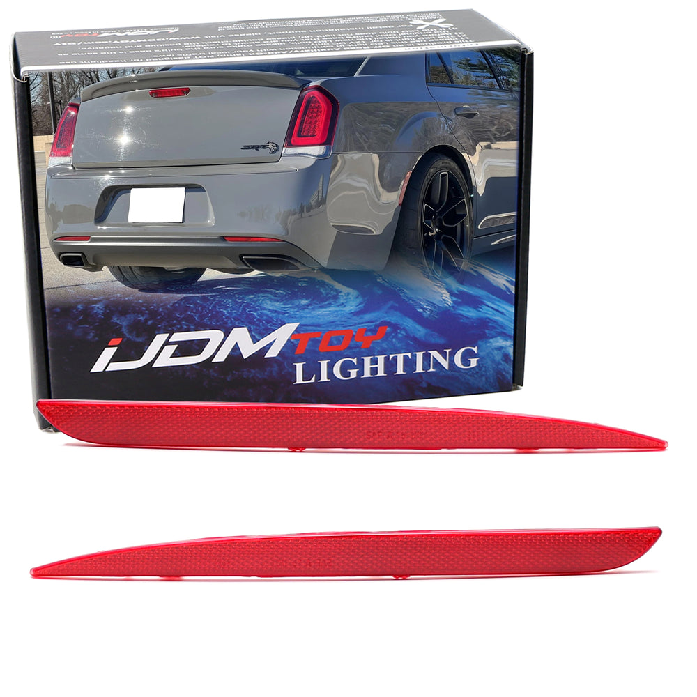 LH RH OE-Spec Rear Bumper Reflector Lens Replacements For 2015-2023 Chrysler 300