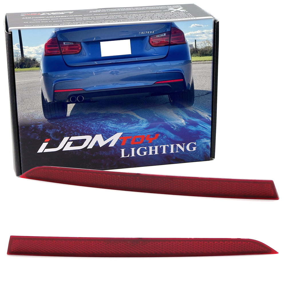 LH RH OE-Spec Rear Bumper Reflector Replacements For BMW F30 3 Series w/M Bumper