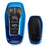 Chrome Blue TPU Key Fob Case For Ford or Lincoln 4/5-Button Intelligent Keyless