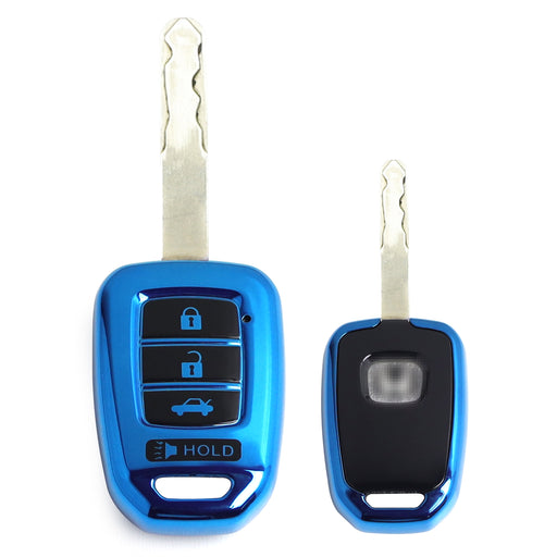 blue protective key fob case with face panel for Honda Civic