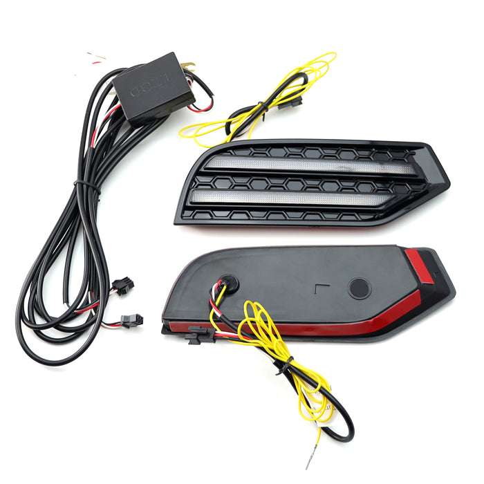 Bumper Filler White/Amber Sequential Switchback LED DRL For 23-up Toyota Sequoia