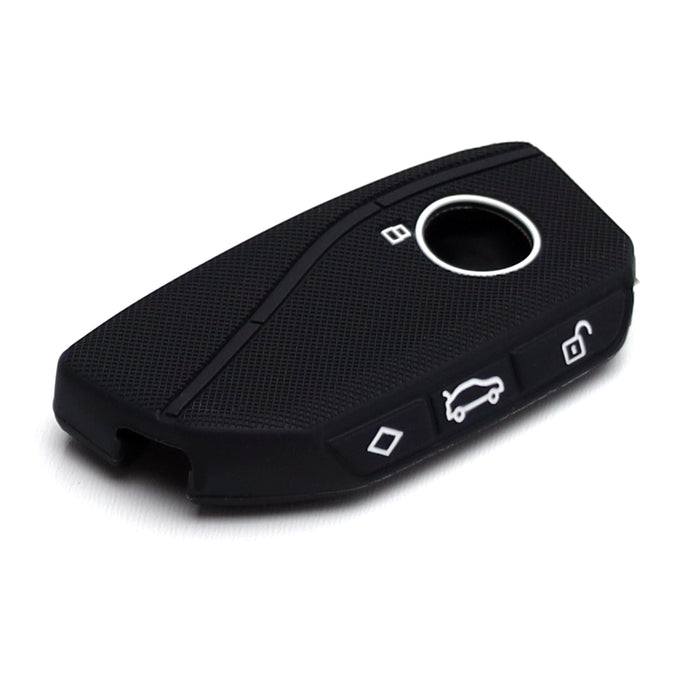 Black Soft Silicone Smart Key Fob Cover For 23+ BMW X5 X6 X7 iX i5 i7 5 7 Series