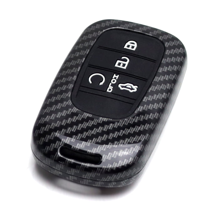 Black "Carbon Fiber" Key Shell For Honda 22/23-up Accord Civic CRV Oval Key Fob