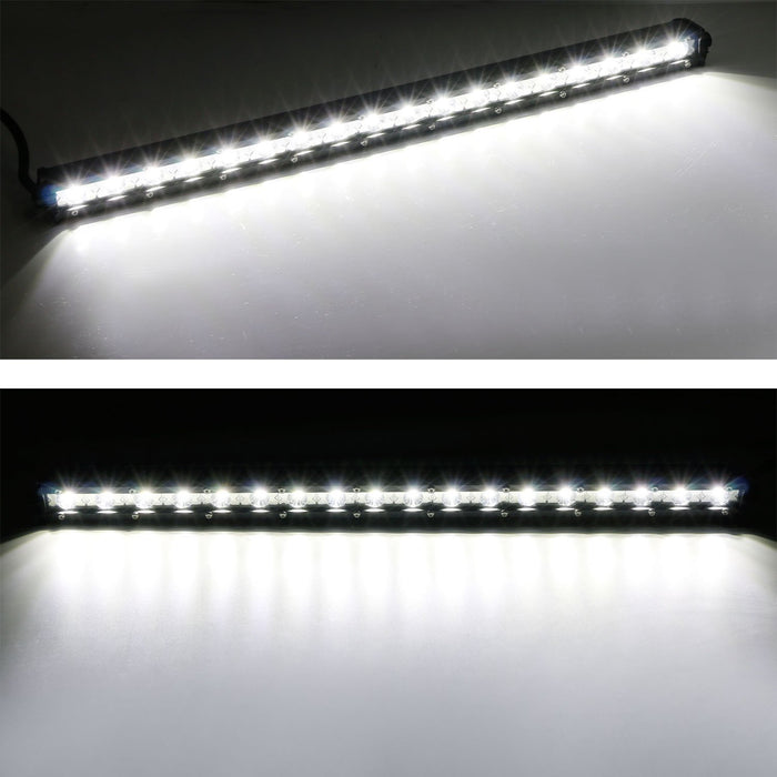 72W 25" LED Light Bar w/ Lower Bumper Brackets, Wirings For 2007-2014 FJ Cruiser