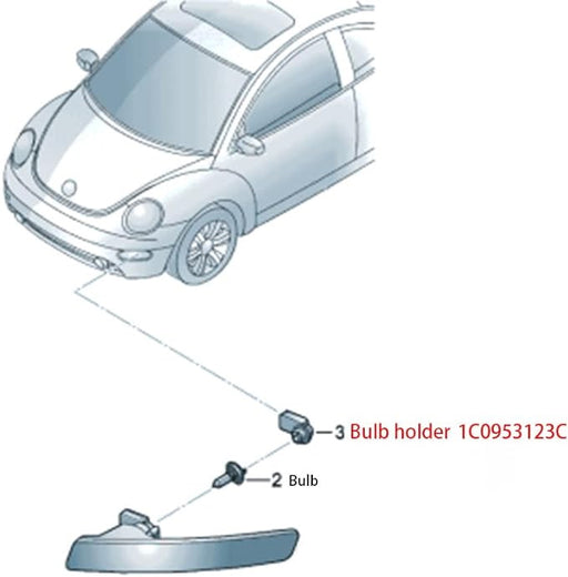 One H21W Incandescent Bulb With L-Shape Socket Base Adapter For Audi, Volkswagen