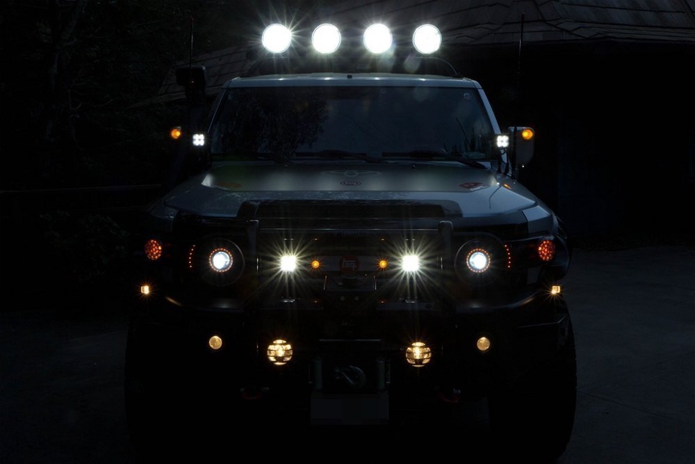 40W CREE LED Pods w/ Front Cowl Mounting Brackets For 2007-14 Toyota FJ Cruiser