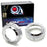 VW GTI Style White LED Halo Ring Angel Eye Shrouds For 3" H1 Headlamp Projector