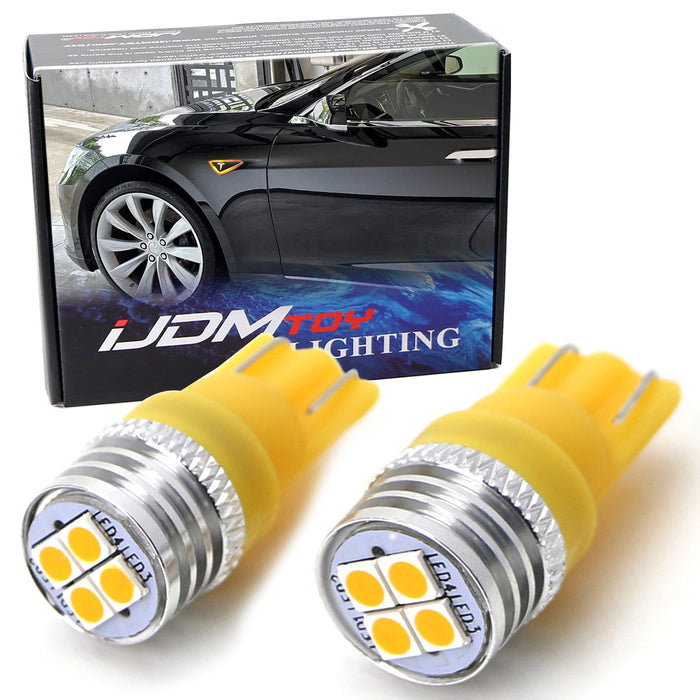 Amber Yellow LED Side Marker Light Replacement Bulbs For 2012-2016 Tesla Model S