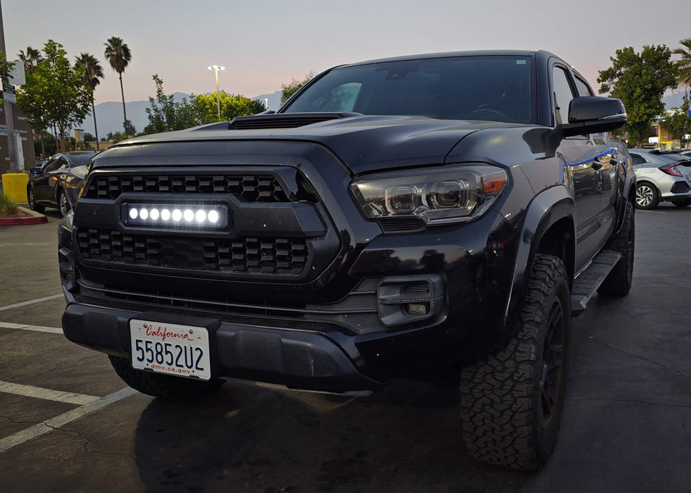 TRD Pro Grill Center Fit 80W CREE LED Light Bar Kit For 2016-2023 Toyota Tacoma