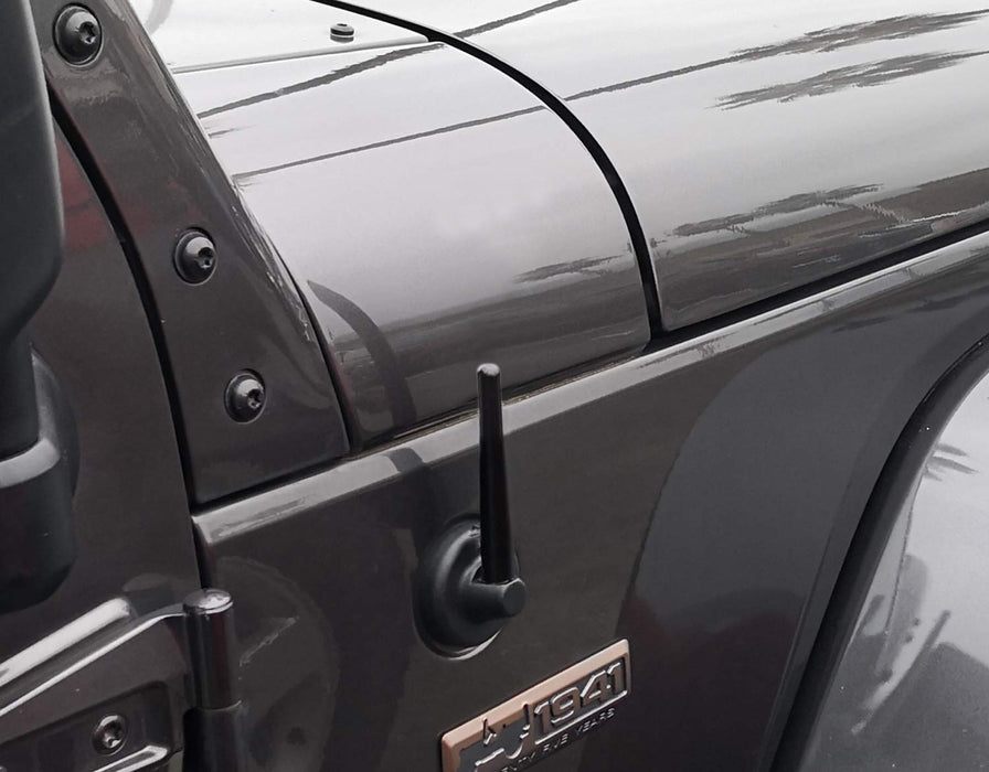 4-inch Metal Short Radio Antenna Topper Stubby For Jeep Wrangler JT JL Gladiator