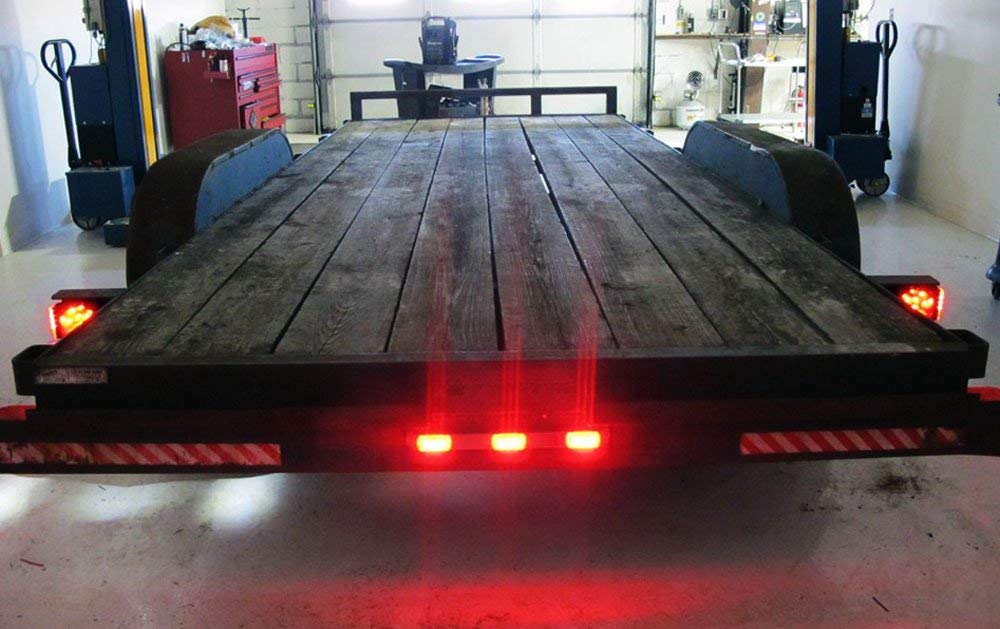 14" Red 3-Lamp Truck/Trailer ID LED Light Bar For Ford F-150 F-250 Dodge RAM etc