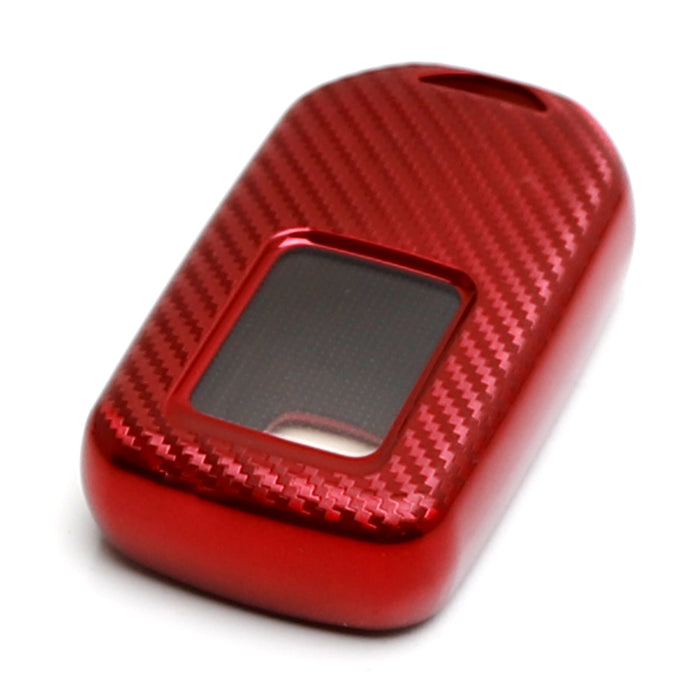 Red w/Carbon Fiber TPU Key Fob Protective Case For Honda Accord Civic Crosstour