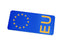 European Union EU Euro Rear Bumper Trunk License Plate Side Bar Sticker Badge