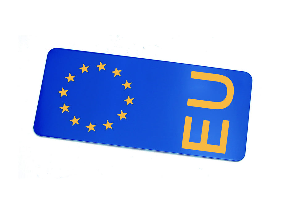 European Union EU Euro Rear Bumper Trunk License Plate Side Bar Sticker Badge