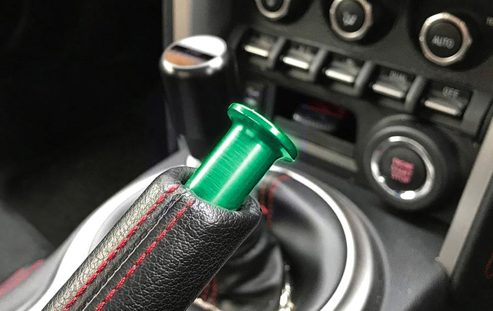 JDM Green Aluminum Handbrake eBrake Tip Push Button For Scion FRS Toyota 86 BRZ