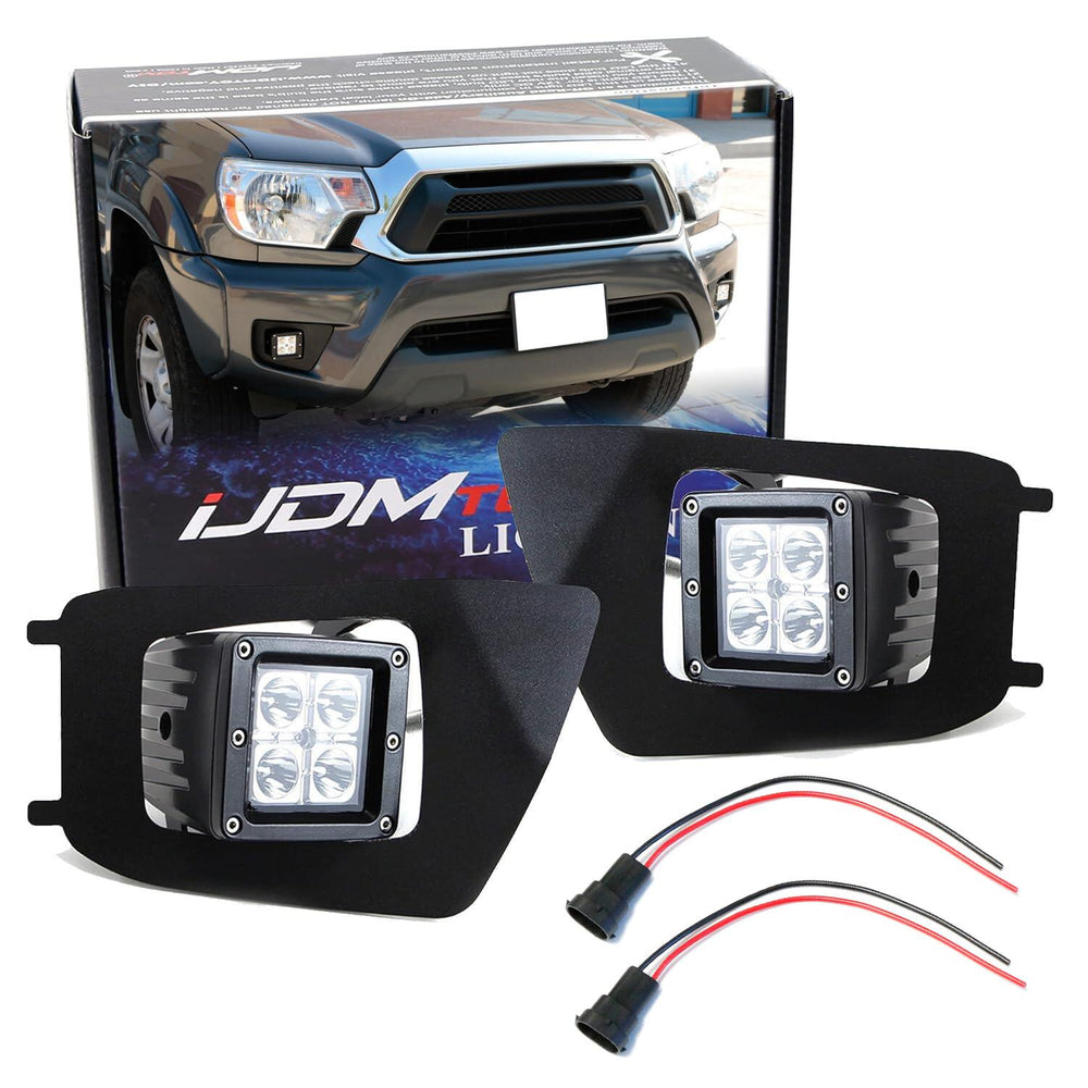 40W CREE Cubic LED Foglamps w/Mount Bracket, Bezel, Wirings For 2012-15 Tacoma