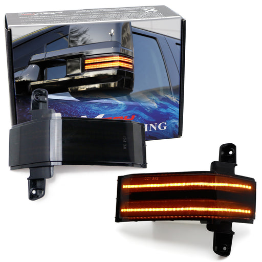 Dual-Row Amber LED Strip Tow Mirror Marker Light For Chevy Silverado GMC Sierra