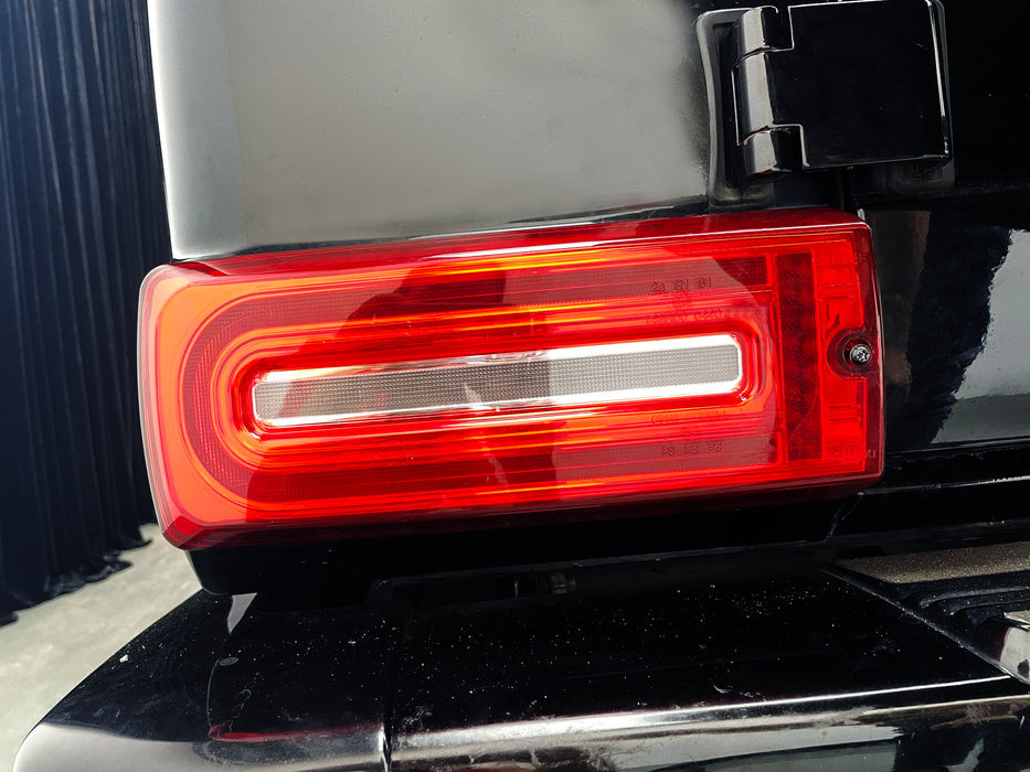 Red Lens 19' G-Class Style Full LED Sequential Taillamps For 99-18 W463 G-Wagon