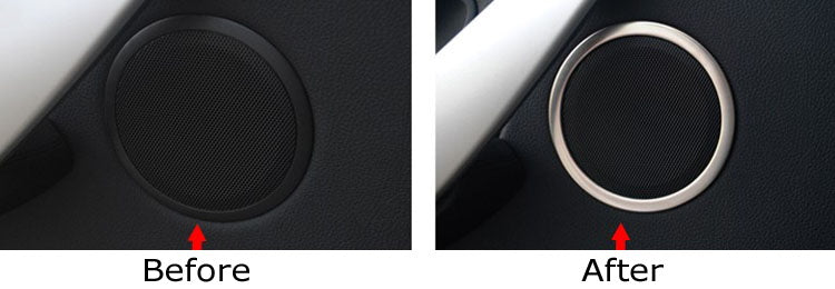 (4) Metallic Speaker Ring Covers Trims For BMW F30 F31 F32 F33 3 4 Series M3 M4