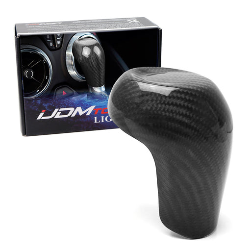 Black Real Carbon Fiber Shift Knob Cover Shell For Chevy 16-23 Camaro Auto Tran.