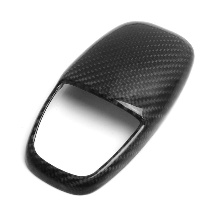 Blk Real Carbon Fiber Shift Knob Cover Shell For Dodge 15-23 Challenger Charger