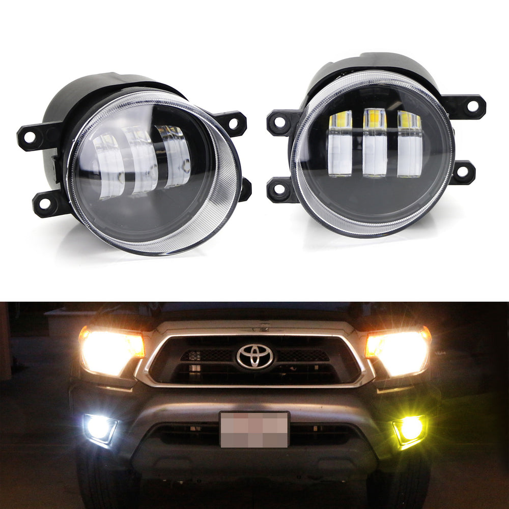 White/Yellow Dual Color 20W High Power LED Fog Light Kit For Lexus Toyota Scion