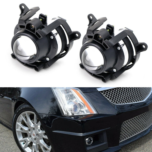 Projector Lens Fog Lights w/ H11 Halogen Bulbs For 08-15 Cadillac CTS, etc