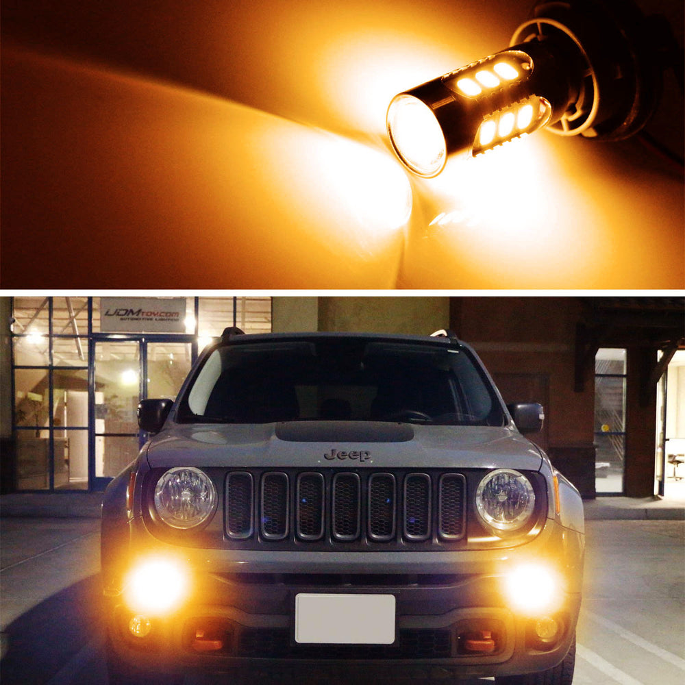 2500K 1157 Amber LED Daytime Running Light Bulbs For Jeep Renegade