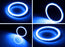 Pair 75mm Ultra Blue LED Headlamp/Fog Retrofit Decoration Halo Ring Lighting Kit