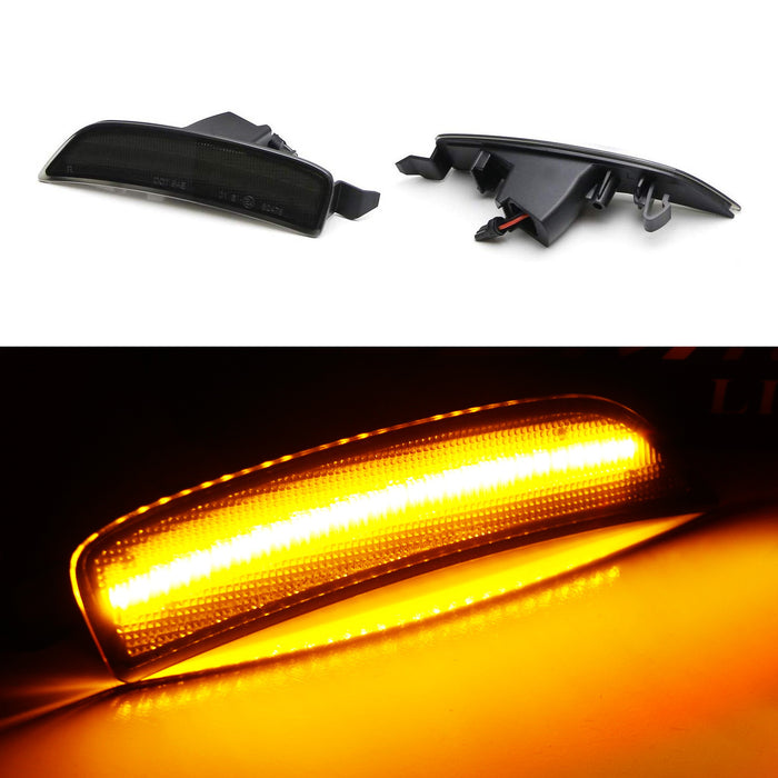 JDM Smoked Lens Amber LED Front Side Marker Lights For 2016-up Mazda MX-5 Miata