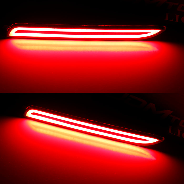 Lexus Taillight Style Red 3D Optic LED Bumper Reflector Lights For Lexus Toyota