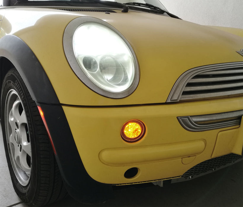 Smoked Lens Full LED Halo Turn Signal Light Assembly For MINI Cooper R50 R52 R53