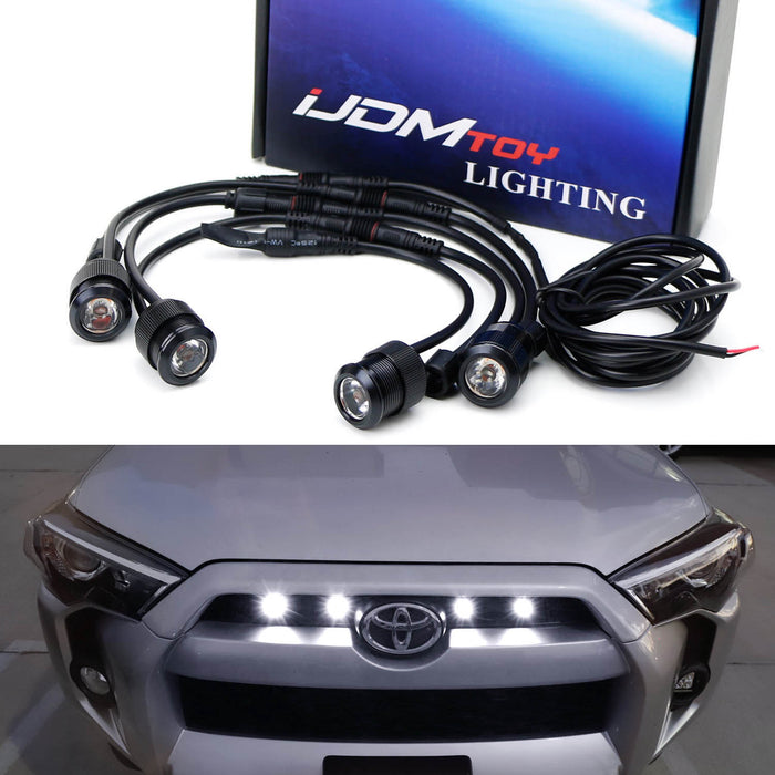 4pc Raptor Style 3W White LED Grille Lights For Toyota FJ Cruiser 4Runner Tacoma